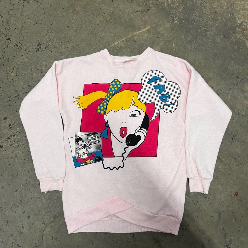 Vintage comic style sweatshirt kids size 7-8